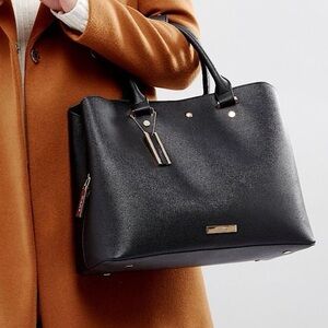 Dune London Tillia Bag Black Vegan Handbag Tote With Crossbody Adjustable Strap